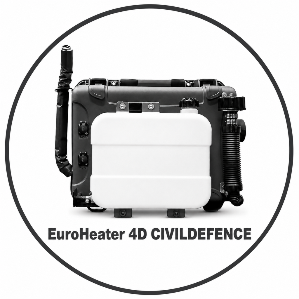 EUROHEATER 4D – Chauffage diesel portable EuroHeater 4D. Chauffage diesel portable robuste EuroHeater 4D pour le chauffage mobile dans les tentes, les hébergements, les véhicules et lors d'interventions d'urgence en extérieur.